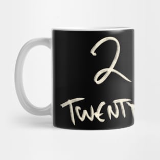 Hand Drawn Letter Number 21 Twenty One Mug